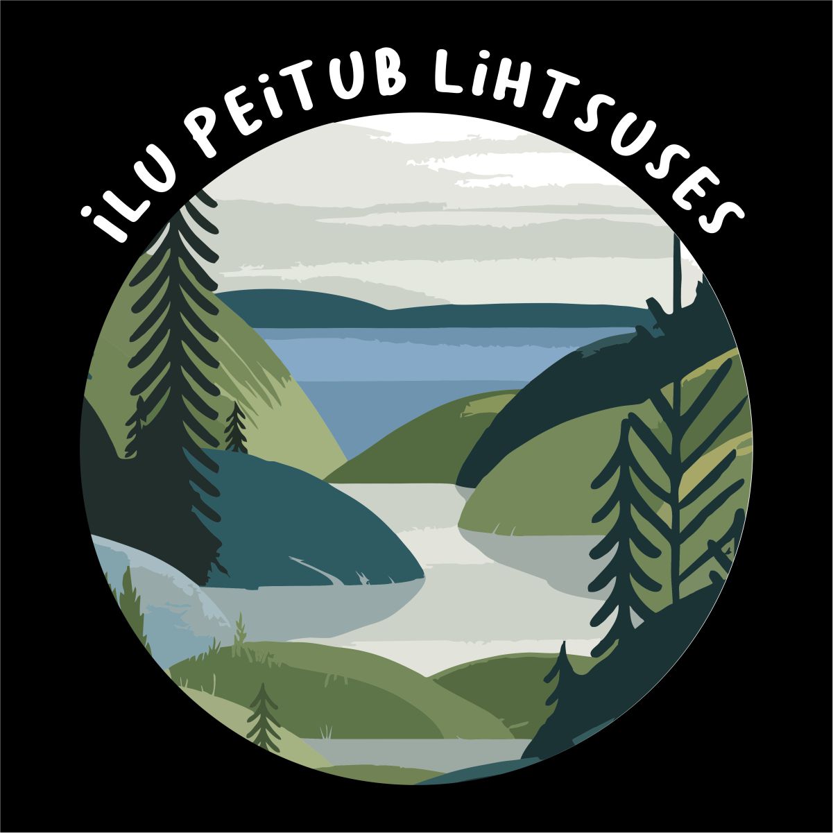 Mustad UNISEX T-särgid "Ilu peitub lihtsuses"