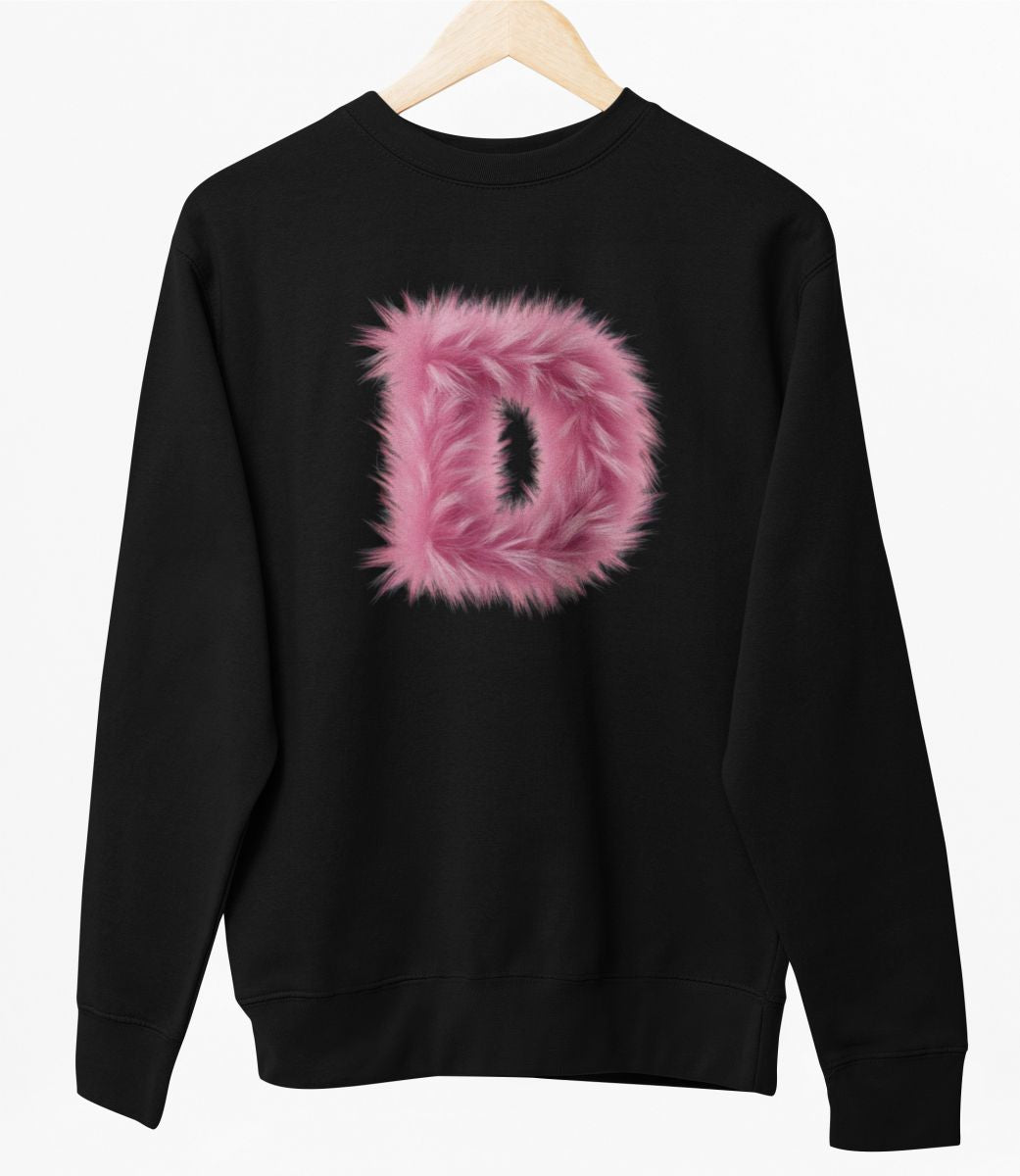 Must UNISEX kapuutsita pusa "D täht"