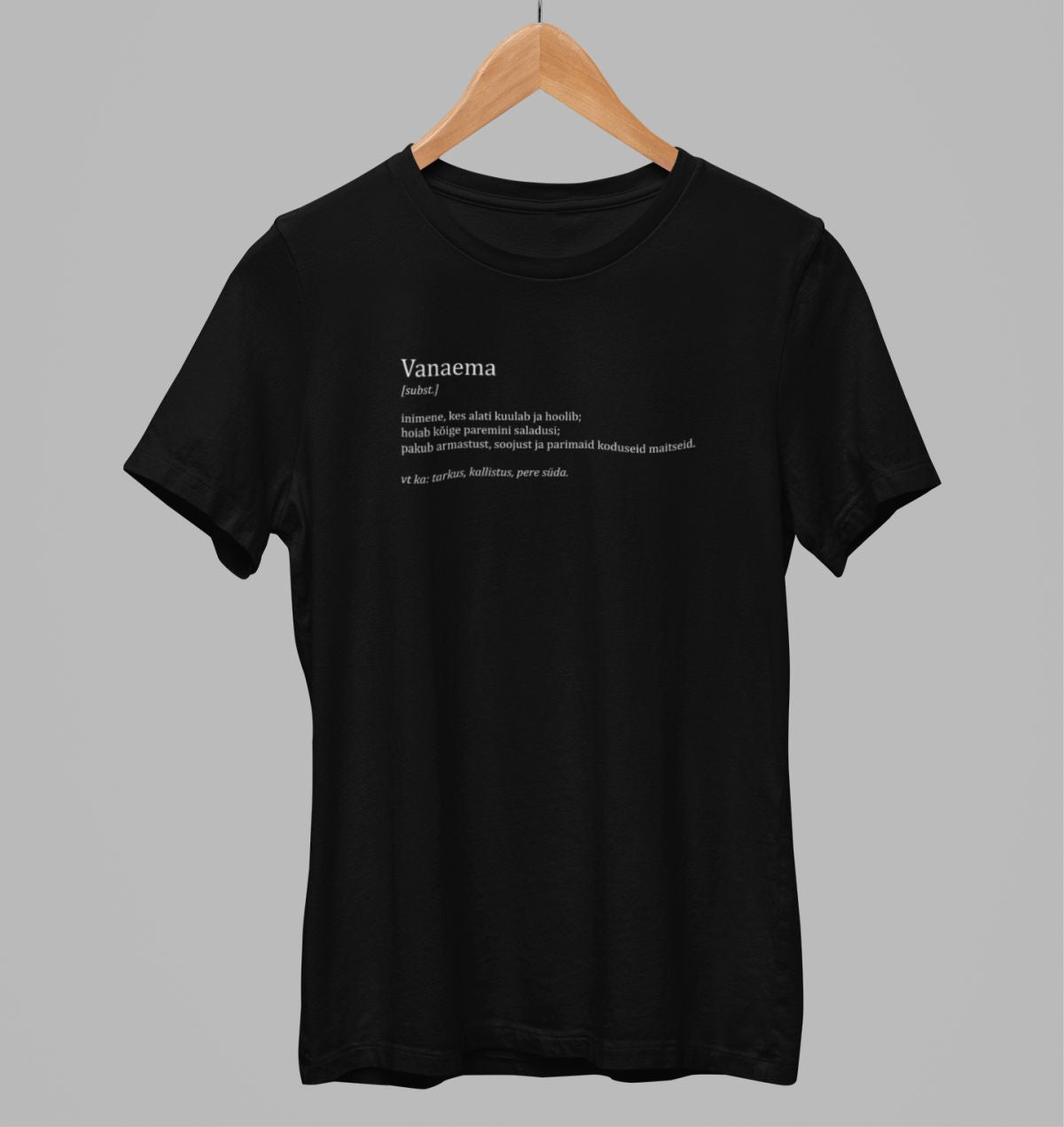 Mustad UNISEX T-särgid "Vanaema kirjeldus"