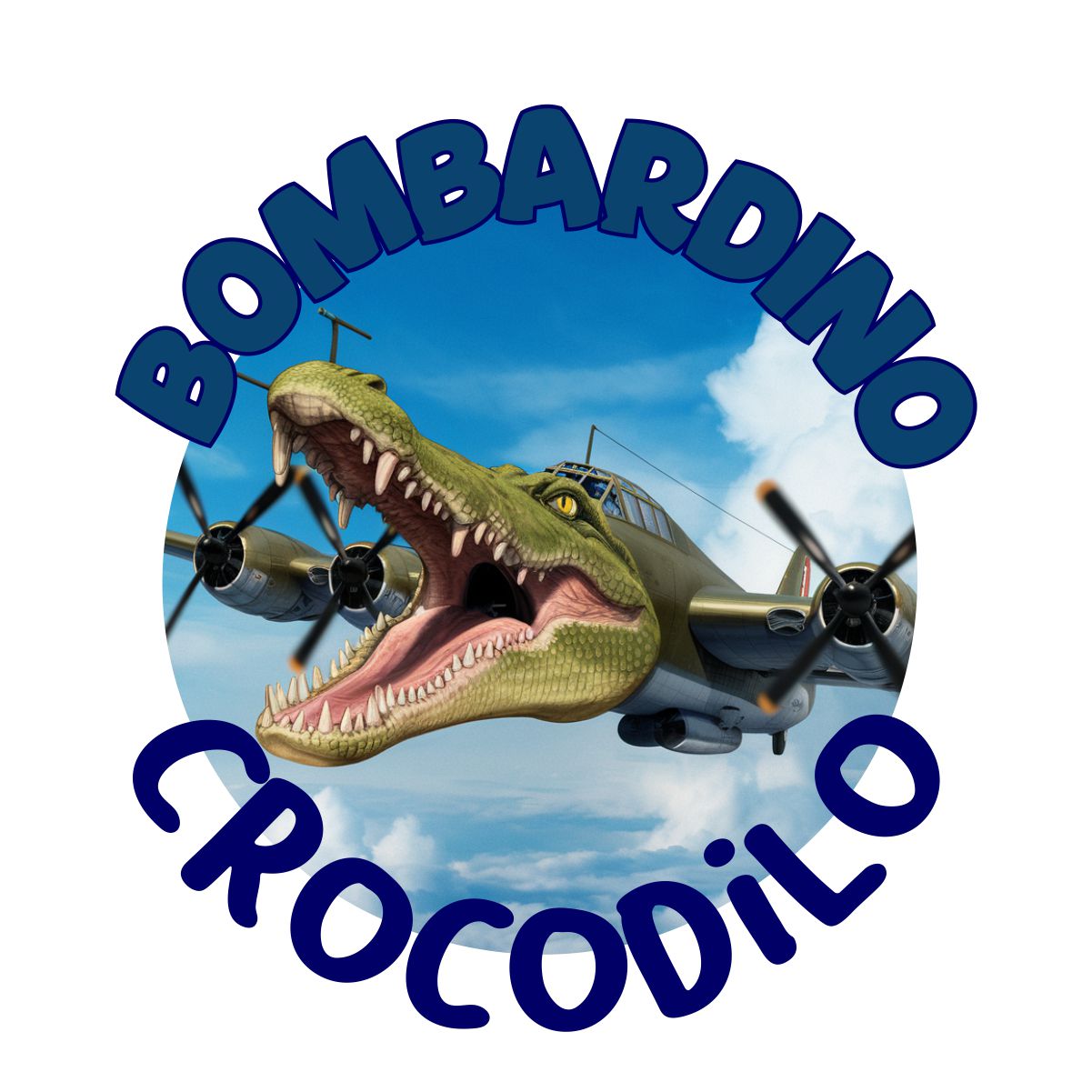 Valged UNISEX T-särgid Bombardino crocodilo