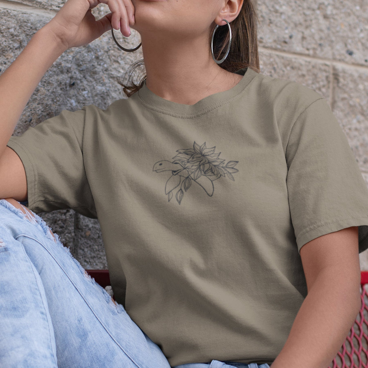 Kaki UNISEX T-särk Kilpkonn