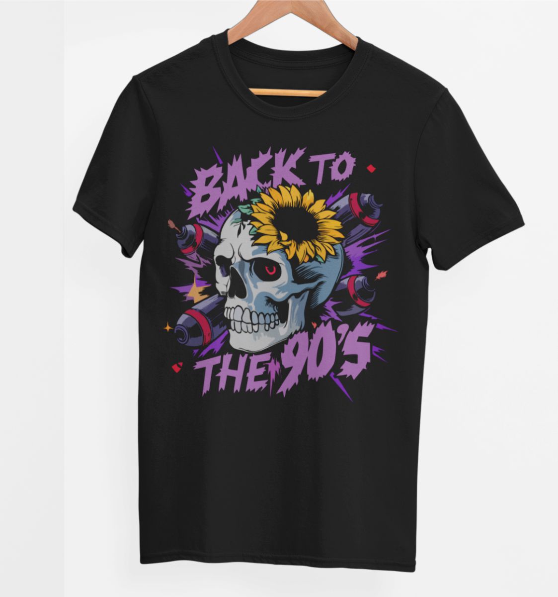 Mustad UNISEX T-särgid "Back to the 90's"