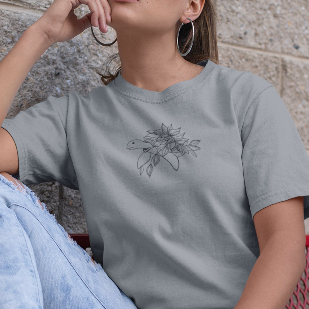 Hall Melange UNISEX T-särk Kilpkonn