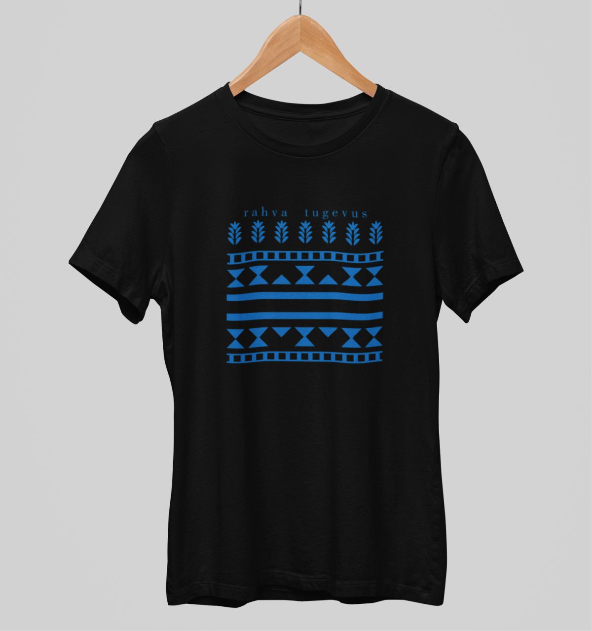 Must unisex T-särk "Rahva tugevus"