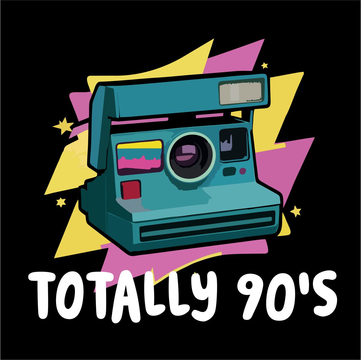 Mustad UNISEX T-särgid "Totally 90's"