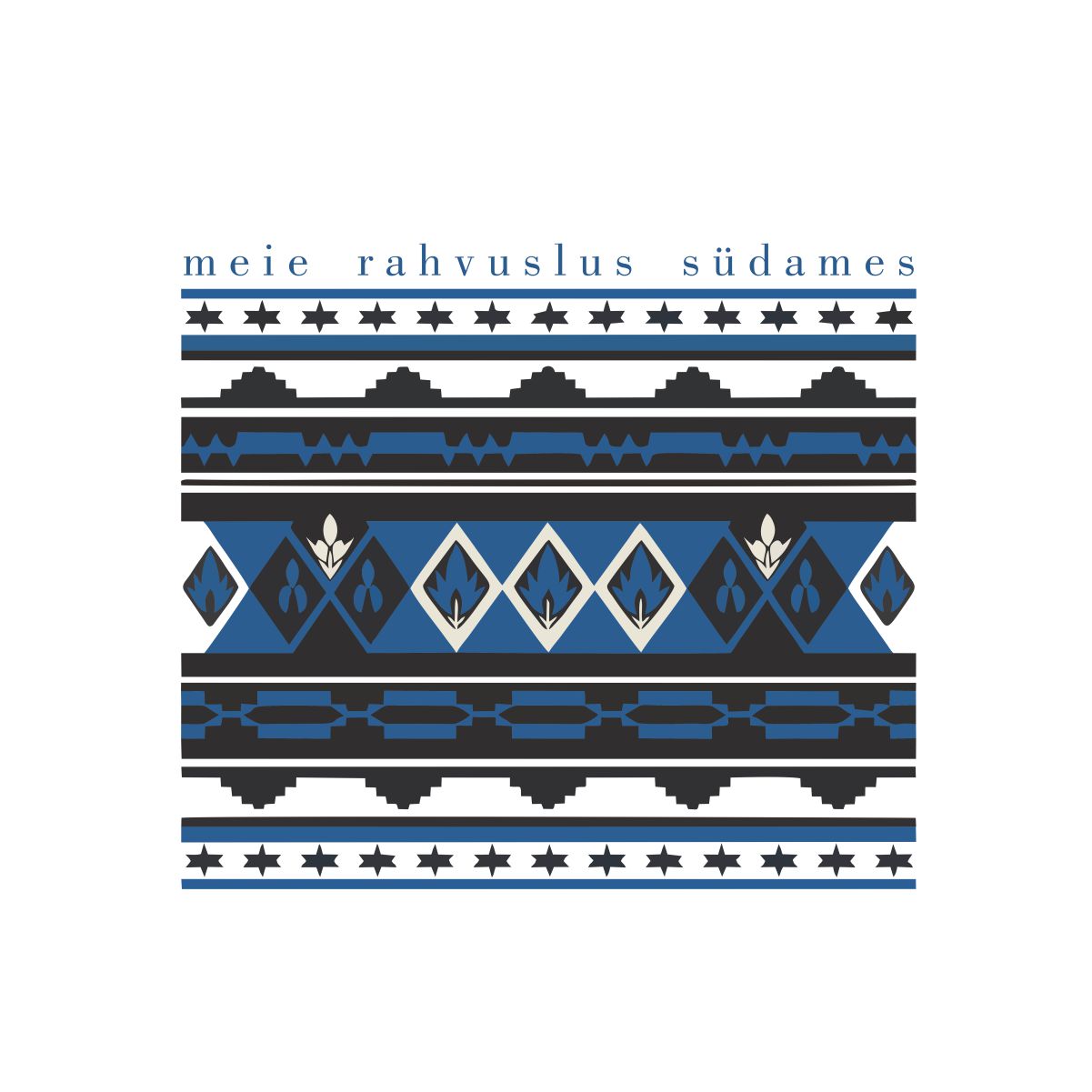 Valge unisex T-särk "Meie rahvuslus südames"
