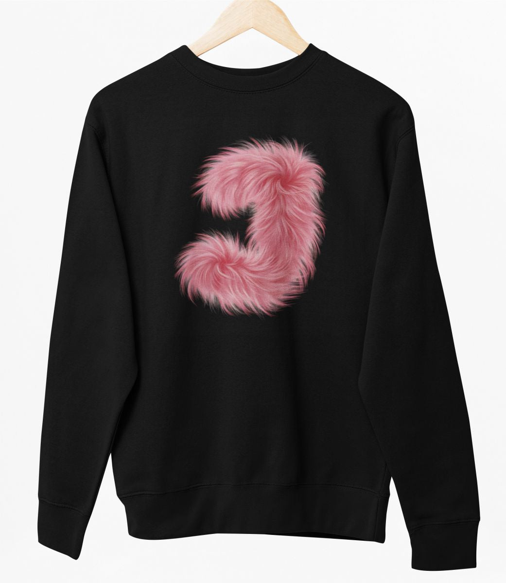 Must UNISEX kapuutsita pusa "J täht"