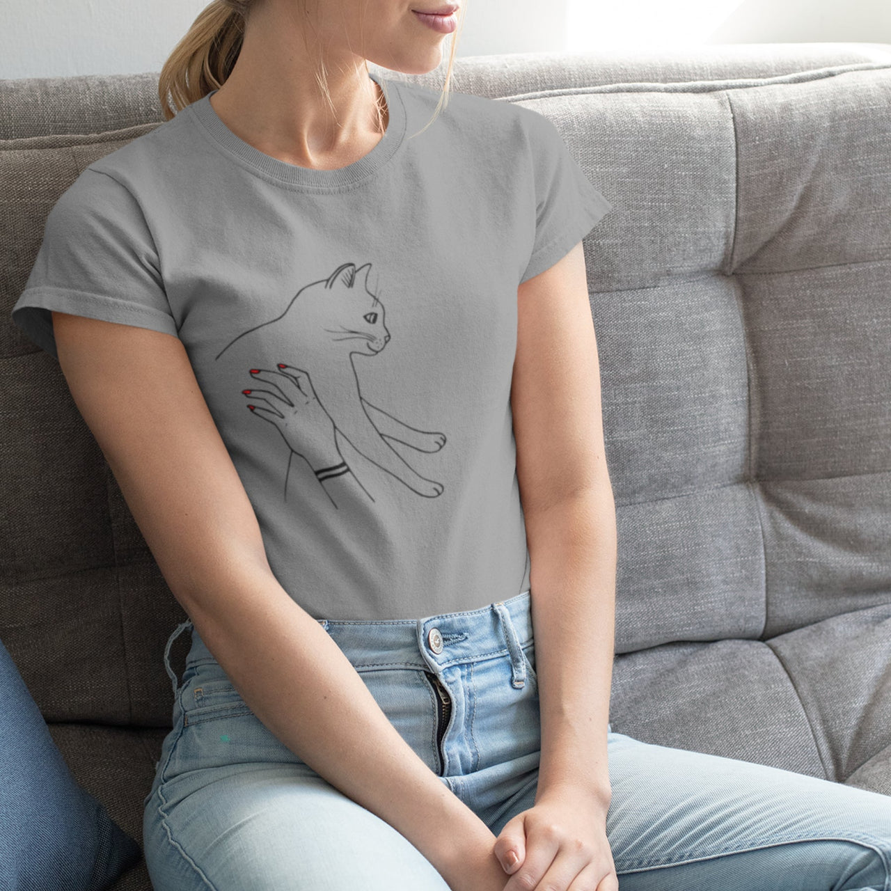 Hall Melange UNISEX T-särk Kass