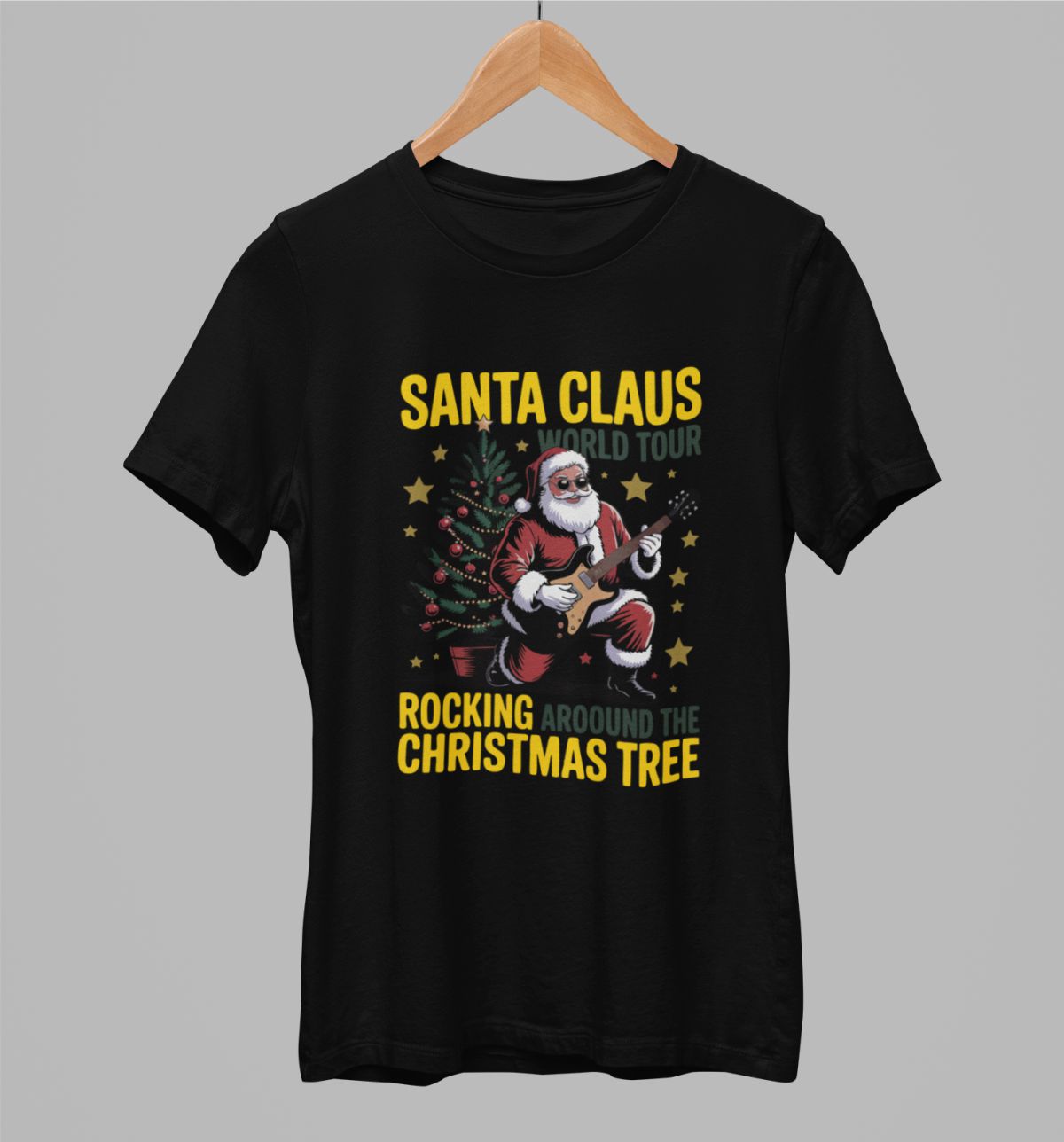 Must UNISEX T-särgid "Santa Claus world tour"