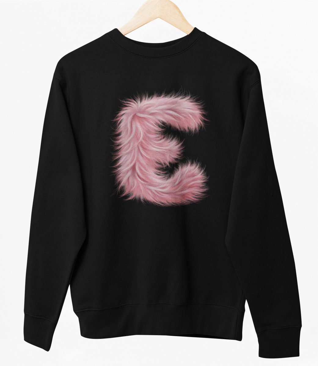 Must UNISEX kapuutsita pusa "E täht"