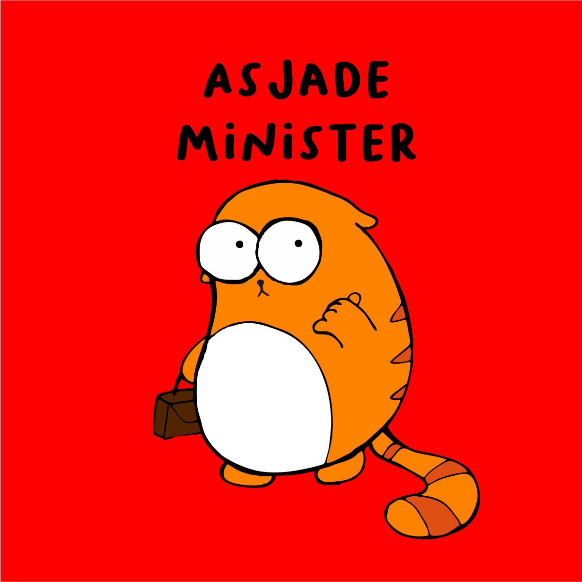 Punane UNISEX dressipluus ilma kapuutsita "Asjade minister"
