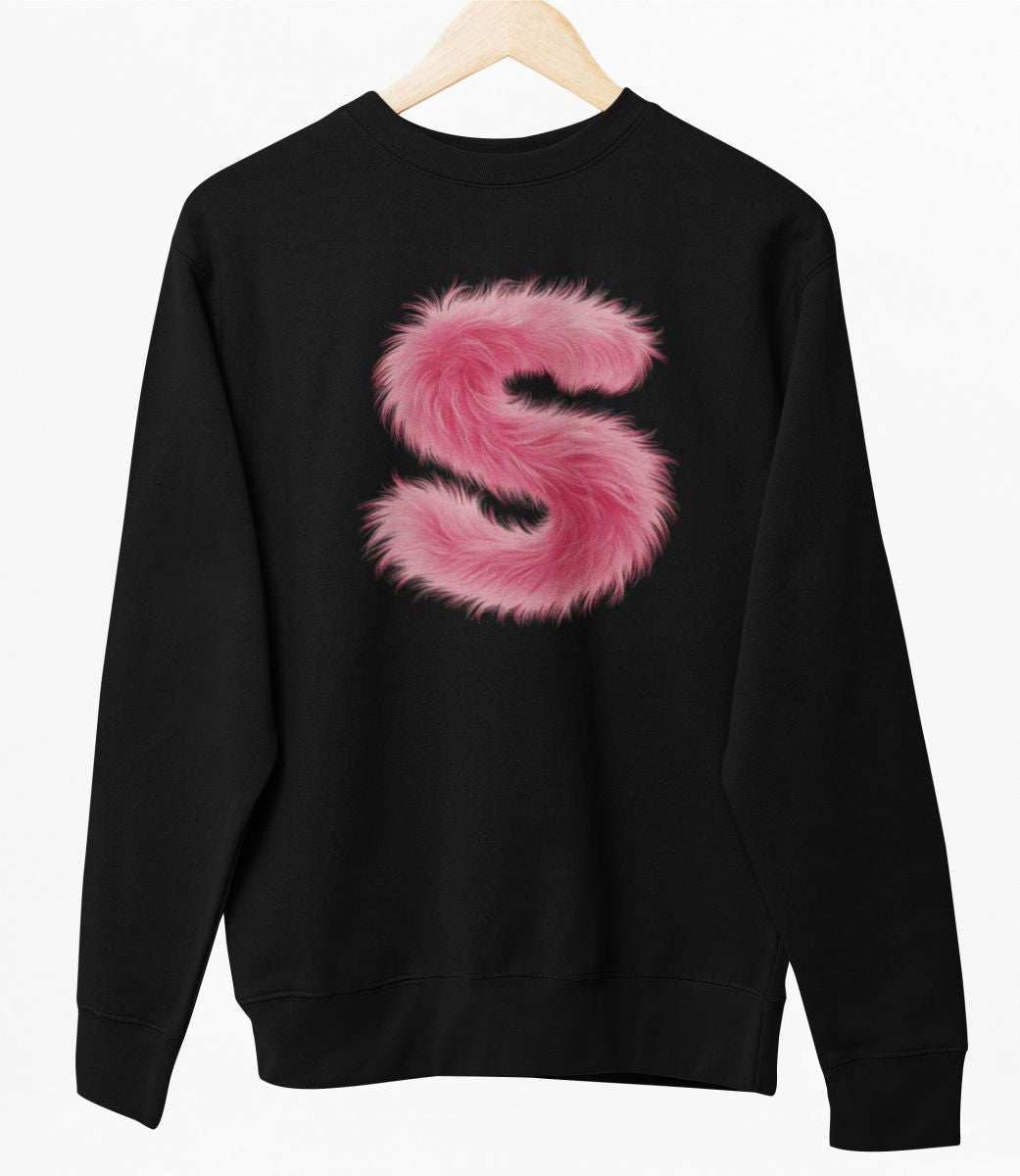 Must UNISEX kapuutsita pusa "S täht"