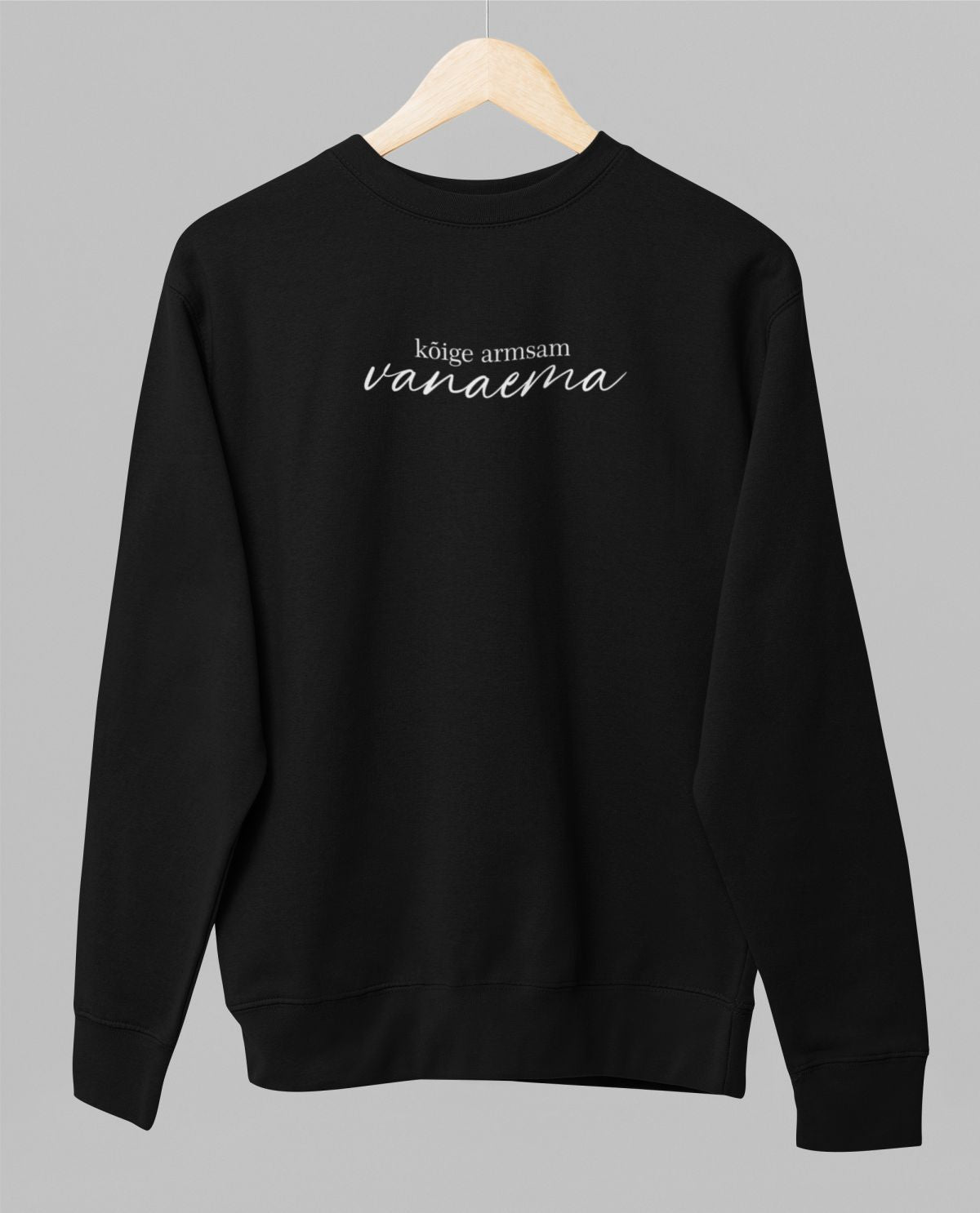Must UNISEX dressipluus ilma kapuutsita "Kõige kallim vanaema"