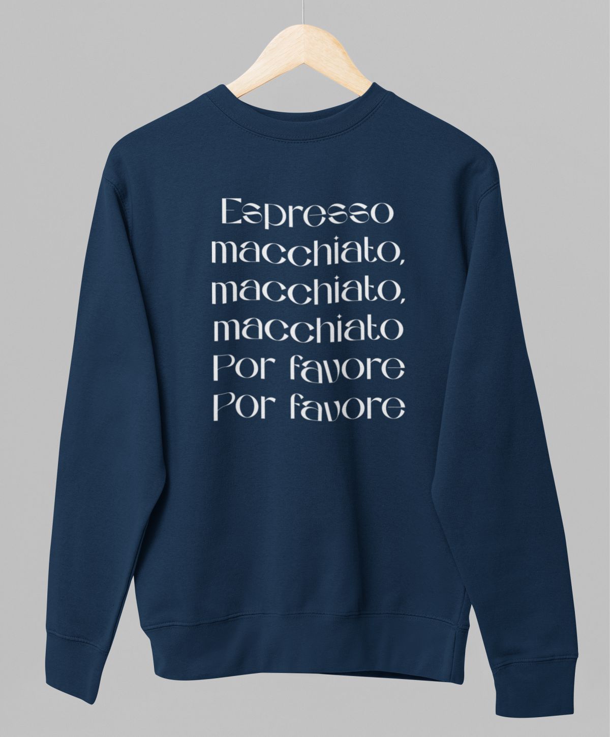 Sinine UNISEX dressipluus ilma kapuutsita "Espresso"