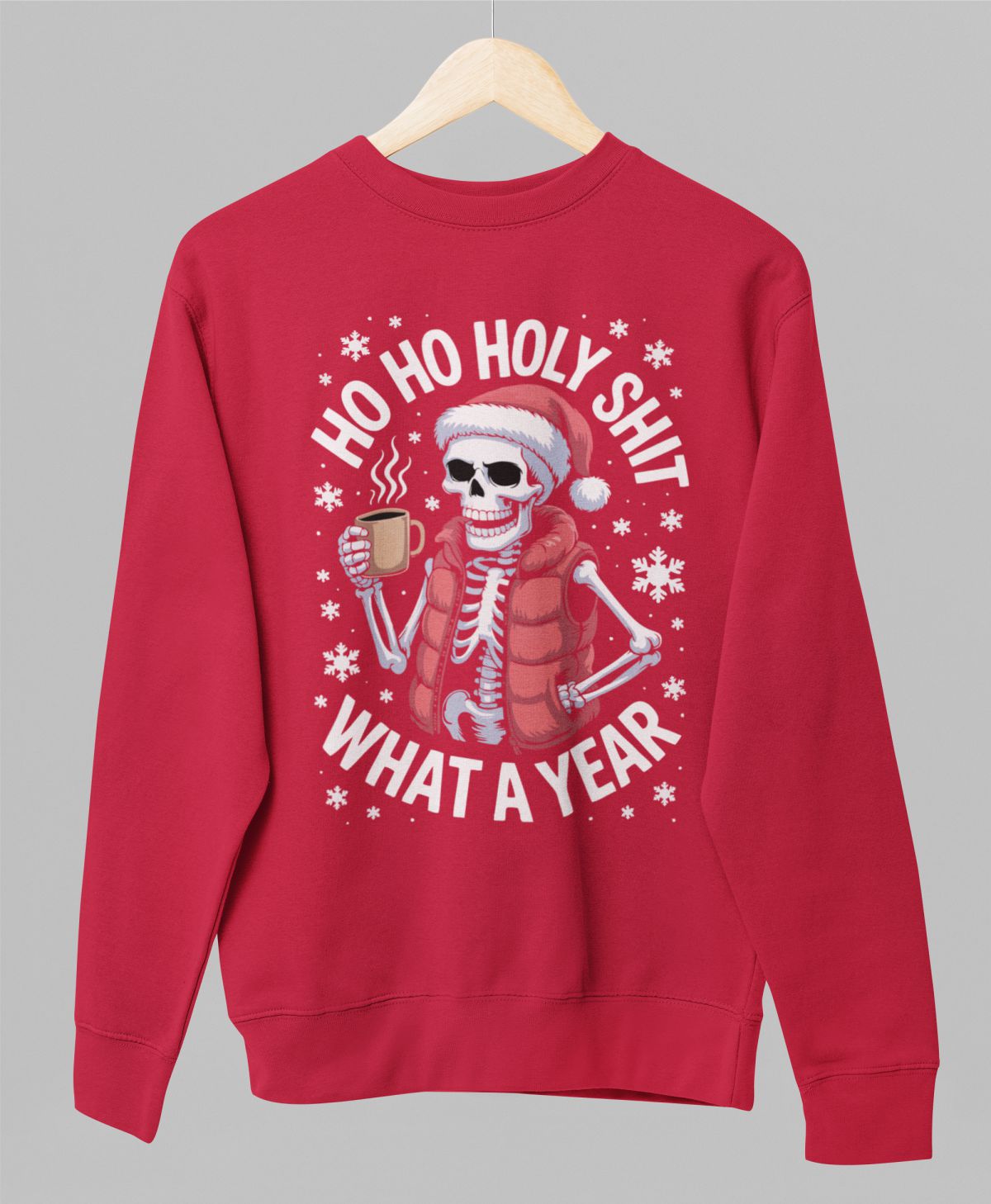 Punane UNISEX dressipluus ilma kapuutsita "Whay a year"