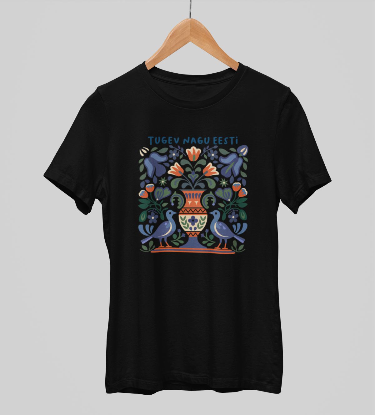 Mustad UNISEX T-särgid "Tugev nagu Eesti"