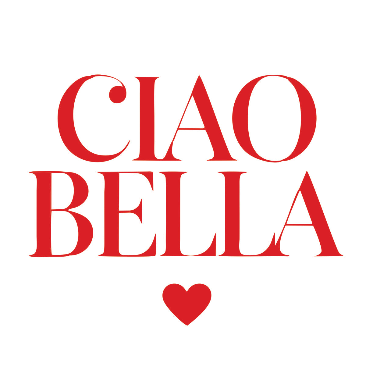 Valged UNISEX T-särgid "CIAO BELLA"