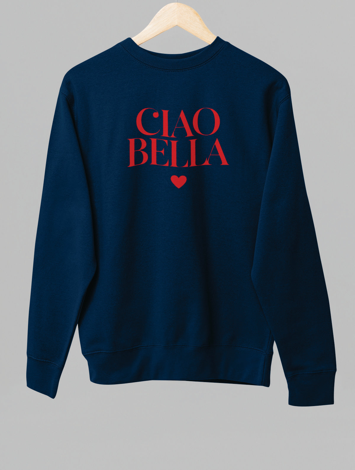 Sinine UNISEX dressipluus ilma kapuutsita "CIAO BELLA"
