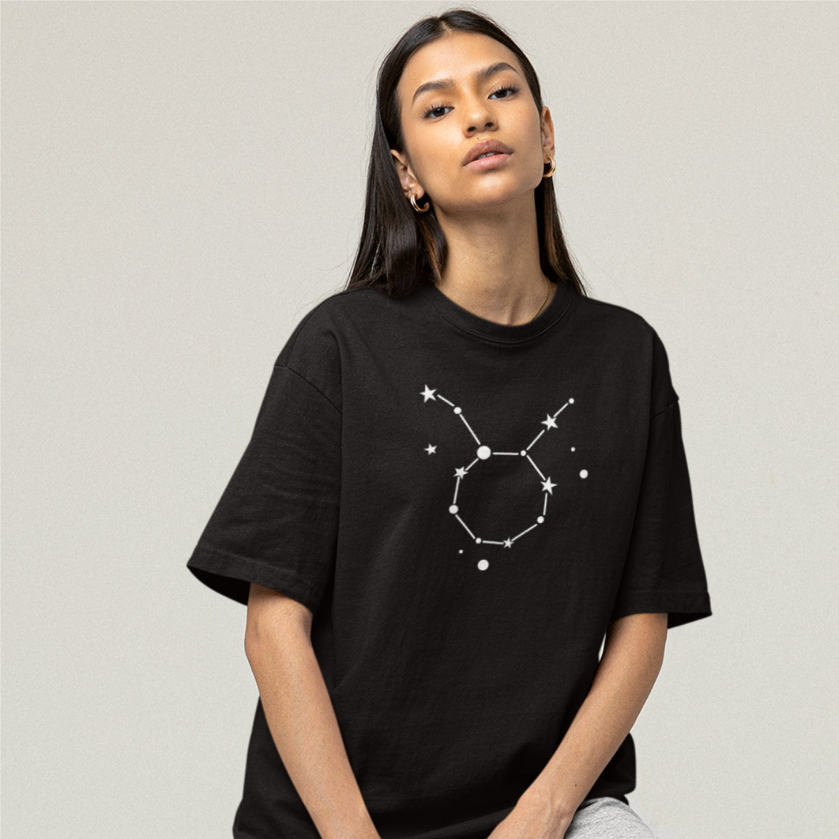 Must UNISEX T-särk Tähtkuju Sõnn