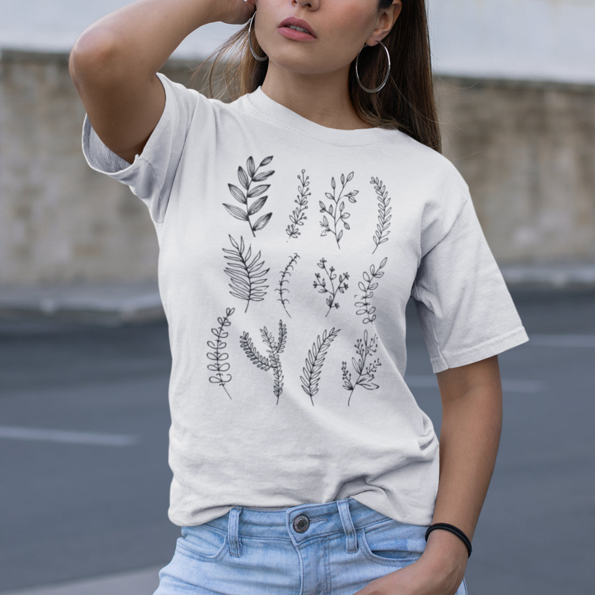 Valge UNISEX T-särk Looduse motiivid