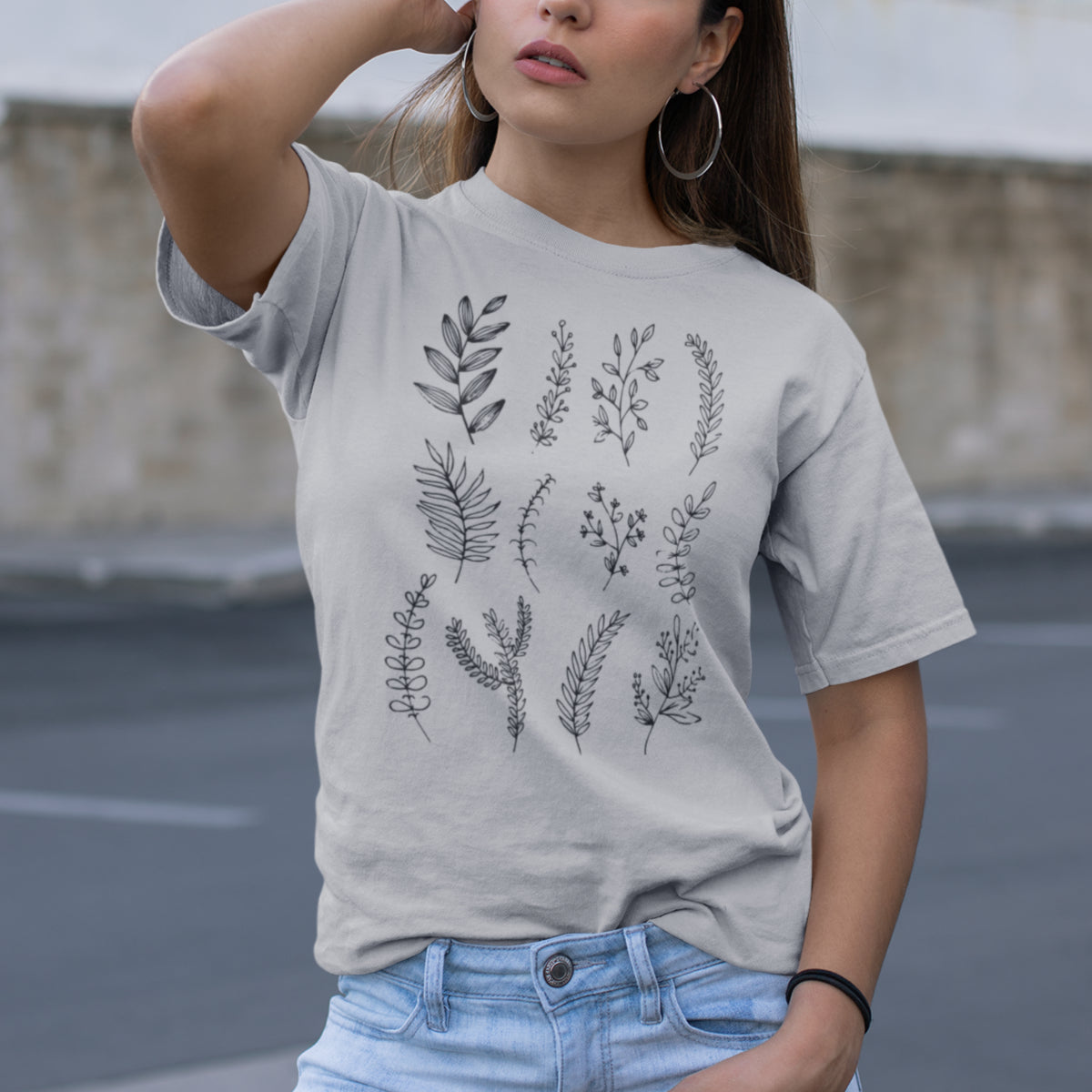 Hall Melange UNISEX T-särk Looduse motiivid