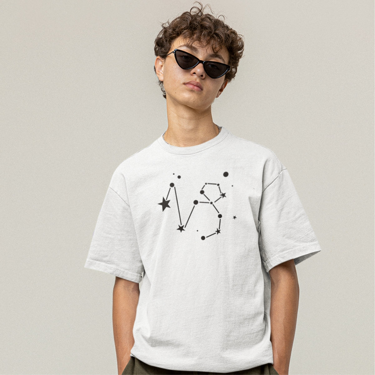 Valge UNISEX T-särk Tähtkuju Kaljukits