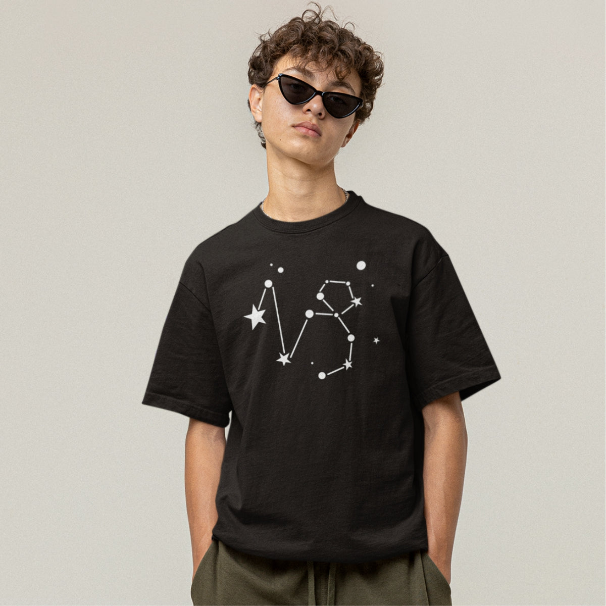 Must UNISEX T-särk Tähtkuju Kaljukits