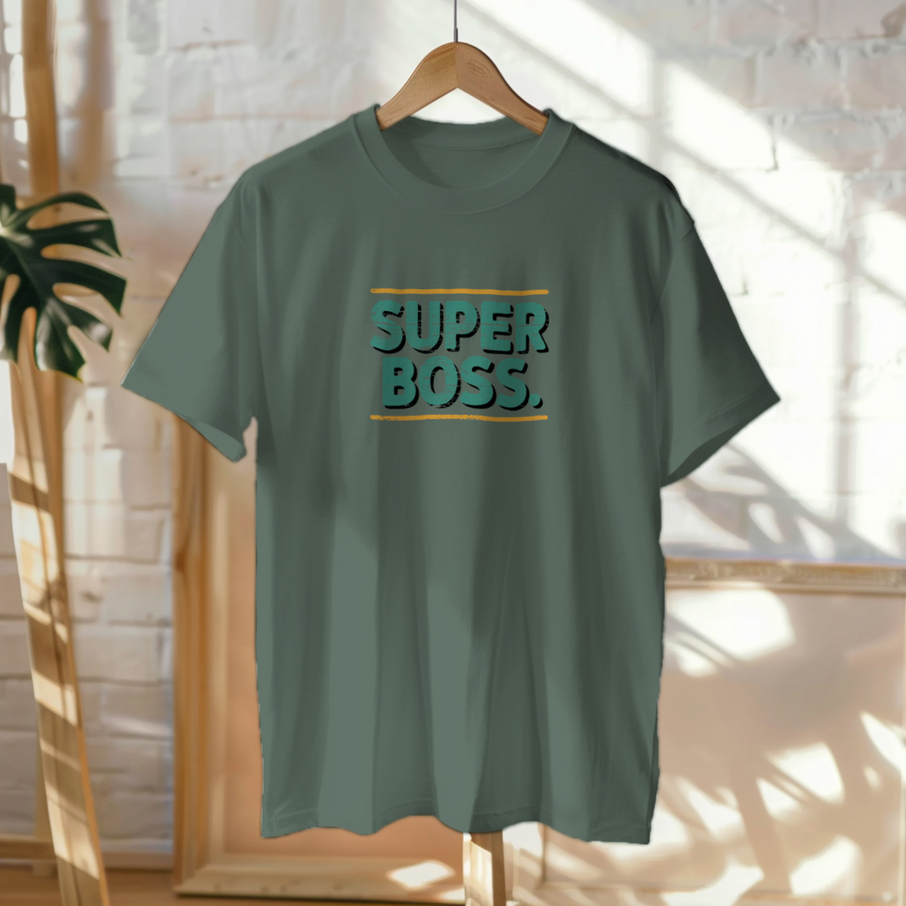 Tumehallid UNISEX T-särgid  "Super Boss"