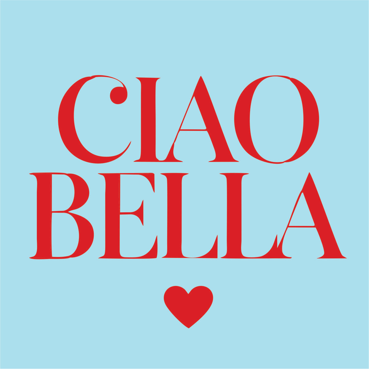 Helesinised UNISEX T-särgid "CIAO BELLA"